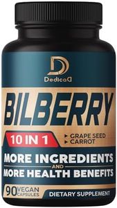 10in1 Bilberry Extract Capsules 9260mg - With Grape Seed, Carrot, Elderberry, Eyebright, Quercetin & more - Supplement for Eyes, Sight & Vision Health - 90 Caps for 3 Months - Non-GMO, Gluten Free