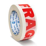 VCR Fragile Tape (Handle with Care) - 100 Meters in Length - 48mm / 2" Width - 1 Roll Per Pack - BOPP Industrial Packaging Tape for E-Commerce Fragile Box Packing