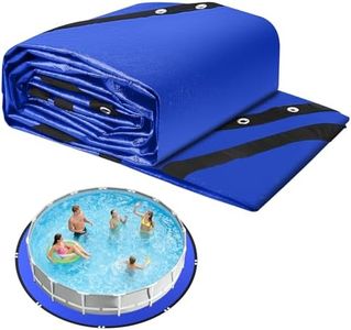 REGMICS 24FT Round Pool Liner Pad for Above Ground Pools, 165 GSM Thickened Puncture-Resistant Under Mat (25FT Actual), Heavy-Duty Underlayment with Metal Grommets