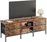 CAIYUN TV Stand with Storage, TV Table 55 Inch with Drawers for 60 65 Inch TV, TV Console Table, TV Bench for Living Room, Bedroom(Brown,55 Inch)