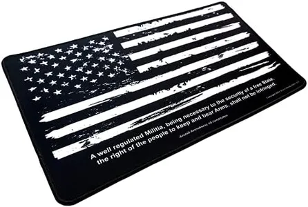 Ultimate Rifle Build Gun Cleaning Mat - Non-Slip Pad with Distressed US Flag Design for Gun Cleaning Supplies - Medium (17x11”)