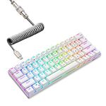 RK ROYAL KLUDGE RK61 2.4Ghz Wireless/Bluetooth/Wired 60% Mechanical Keyboard, 61 Keys RGB Hot Swappable Brown Switch Gaming Keyboard with Software for Win/Mac