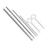 Round Head Reptile Probe, Anti Allergic Snake Probe Kit Stainless Steel 5 Sizes Smooth for Snake Sexing Probe