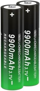 CPZZ 3.7volt 18650 Rechargeable Battery 3.7v Battery 18650 Rechargeable Battery Lithium 3.7 Volt Button top for flashlights and headlamp etc (2pack-3.7v)