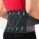 JOLAYSO Back Brace For Lower Back Pain With 4 Stays-Lumbar Support For Heavy Lifting Men Women-Breathable Waist Support Relief Sciatica,Herniated Disc