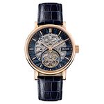 Ingersoll 1892 The Charles Mens 44mm Automatic Watch with Black Skeleton Dial and Blue Leather Strap I05808