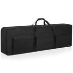LASUK 88L Key Keyboard Case, Portable Keyboard Piano Waterproof 600D Oxford Cloth with Adjustable Straps, Key Keyboard Gig Bag Case 57.5"x7.1"x18.1"