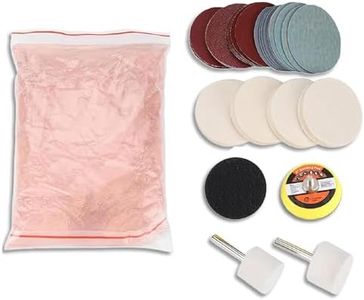 Windshield Scratch Remover Set Glass Polishing Kit Abrasive Discs Polish Pads for Any Windscreen Rear or Side Windows