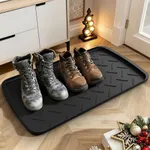 TonTool Boot Tray Heavy Duty Rubber Mat with Lip, Waterproof Shoe Mat Tray for Entryway Shoe Tray Multi-Purpose for Indoor or Outdoor 27.56 x 15.75inch