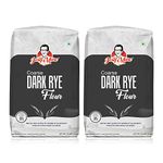 Josef Marc Coarse Rye Flour for Baking Purpose, 1.5 LBS Unbleached, High Fiber, Non-chlorinated, Non-GMO & Non-bro-mated, Italian Type 1080 Flour, (Pack of 2)