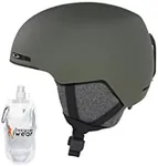 Oakley MOD1 Army Green Large Ski Snowboarding Helmet for Men for Women + Bundle with Designer iWear Collapsible Water Bottle with Carabiner