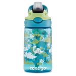 Contigo Kids Water Bottle Easy Clean Autospout with Straw, BPA-free stainless steel drinking bottle, 100% leak-proof, easy to clean, ideal for daycare, Dinoboy