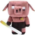 Minecraft Blaze Runt Plush Toy Pig with Sound & Glow-In-The-Dark Saber, 5.5-Inch Stuffed Animal Inspired By Video Game