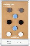 Würkin Stiffs Magnetic Power Buttons Pack of 8 | Grey, Blue, Black, & White | Replacement Magnets for Power Stays | Magnets for Collar Stays in Storage Case | As Seen on Shark Tank