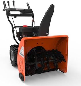 Yard Force YF24-DS21-GSB2 24-Inch Dual-Stage Gas Snow Blower, 208cc Briggs & Stratton Engine, Electric & Manual Start, LED Light, 6-Speed Self-Propelled Drive, 40-ft Throw Distance, Steel Auger