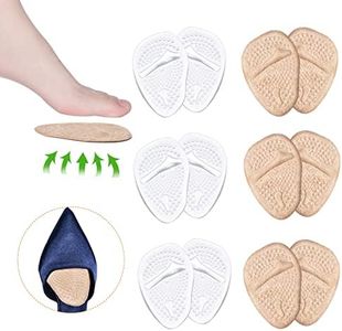 Ball of Foot Cushions, Metatarsal Pads, High Heel Inserts, Forefoot Cushions, Soft Gel Insole Pads, Idea for Mortons Neuroma & Metatarsal Foot Pain Relief – Women＆Men (12PCS/6Pairs)