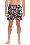 Kanu Surf Men's Havana Swim Trunks (Regular & Extended Sizes), Vacay Black, Medium