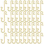 Bouiexye 200pcs Christmas Ornament Hooks S Hooks for Hanging Stainless Steel Christmas Tree Decorations, Ornament Hangers, Christmas Decorations, Christmas Balls Hook, Xmas Party Decor (Gold)