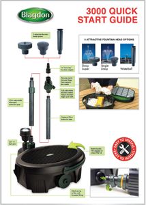 Blagdon Inpond 5-in-1 Pond Pump & Filter with UV, LED, 3 Fountain Heads – 3000L