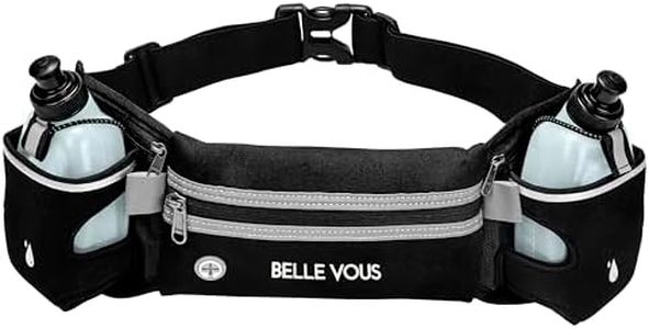 Ceinture de course réglable avec sac banane et 2 bouteilles d'eau de 300 ml, Ne s'applique pas