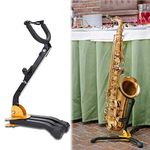 Nikou Alto Saxophone Stand, Metal Foldable Adjustable Alto Tenor Sax Saxophone Tripod Stand, Wind Instrument Accessories