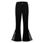 RUMAOZIA Men's Flared Trousers Men's Sequins Disco Trousers 80s Outfit 70s Carnival Disco Outfits Men's Hippie Costume Men's Carnival Costume Fancy Dress Costumes, black, M