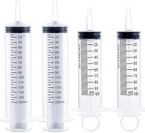 5Pack 150ml and 3Pack 100ml Large Syringes Catheter Tip With Cap Individual Sealed for Scientific Labs, Dispensing, Measuring, Watering, Refilling, Multiple Uses