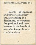 Nathaniel Hawthorne - Words - Inspi