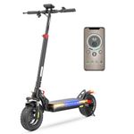 iScooter iX3 Electric Scooter with APP, 800W Motor Escooter Up to 40KM Range, 40KM/H Top Speed, 10 Inch Off Road Tires, Folding Electric Scooter with Dual Braking & 4 Absorbers System