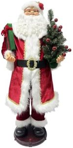 Fraser Hill Farm 4.9-Ft. Animated Musical Santa with Gifts and Tree