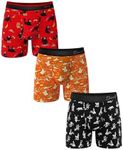 Shinesty Hammock Support Boxer Briefs with Pouch | Underwear for Men Flyless | US XL 3 Pack Skeletons/Ghosts/Grim Reaper