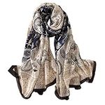 YMXHHB Silk Scarf 100% Mulberry Silk Fashion Scarves Long Lightweight Shawl Wrap (6716)