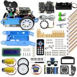 LK COKOINO Electronic Starter Kit for Arduino, Building Programming Kit for Ages 14 and Older, Obstacle Avoidance, Line Tracking, Light Show, LCD Display, etc