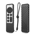 SITHON Silicone Case for Apple TV 4K 3rd Gen 2022/2nd Gen 2021, Remote Controller, Lightweight Shockproof Anti Slip Protective Cover with Lanyard Strap for Apple TV 4K / HD Siri Remote 2022/2021,