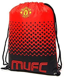 Manchester United MUFC Children's Unisex Drawstring Bag, Red, Red and Black