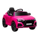 HOMCOM Audi RS Q8 Licensed Electric Car for Kids, 6V Kids' Electric Ride on with Remote Control, 7Ah Big Battery, Lights Bluetooth, Music USB MP3, for 3-5 Years Old, Pink