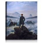 Wanderer above the Sea of Fog by Caspar David Friedrich. The World Classic Art Reproductions, Giclee Canvas Prints Wall Art for Home Decor, 30x24 inches