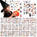 30Sheets Halloween Temporary Tattoos Kids Tattoo Stickers For Kids Fake Tattoos Waterproof Tattoos Party Tattoos Party Favors Tattoos Cartoon Tattoos Birthday Tattoos Animal Temporary Tattoos For Kids Birthday (30Sheets)