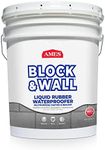 AMES BWRF5 Water Base High Strength Elastomeric Liquid Rubber, 5 Gallon White