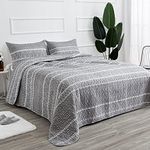 Bedspread Queen Size Grey 3 Piece R