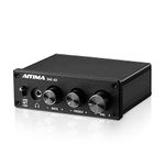 AIYIMA Dac-A2 Headphone Amplifier Dac With Bass Treble Controls Pc-Usb/Optical/Coaxial Inputs, Rca/3.5Mm Headphone Ouput Digital To Analog Desktop Audio Converter 5V 24Bit 192Khz, Black