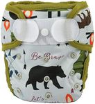 Baby Cloth Diaper Cover Nappy Hook and Loop Double Gusset for Boys (Be Brave) One Size