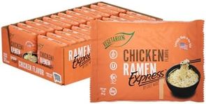 RAMEN EXPRESS Chicken Flavor Ramen Noodle Packs, 3 Oz Each (Pack Of 24) | Animal-free Ramen Noodles | All Plant-based | Made in U.S. with finest American flour