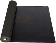 ybaymy Rubber Mat 3 mm Thick, Non-Slip, Heavy Duty, Diamond Pattern, Outdoor for Garage Floors, 100 x 500 cm, Black