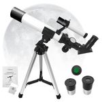 Jacgood Astronomical telescope(40/400mm), Stargazer Telescope for Adults Beginners with Eyepiece, Zoom 20×/32× Space Telescopes Portable Refractor Spotting Scope With Tripod