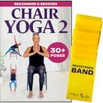 Chair Yoga for Seniors & Beginners + Band. 30+ Yoga Poses suitable for all levels beginner chair yoga for seniors over 60 DVD for weight loss chair yoga for weight loss chair exercises for seniors DVD