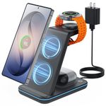 Wireless Charger for Samsung Charging Station: JoyGeek 3 in 1 Phone Charger Stand for Galaxy Watch7 Pro/4/3/Active2/1 - S26/S25/S24/S23 Ultra/S22/S21/S20/Note 20/ Z Fold/Flip Series - Buds 3 Pro