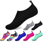 semai Water Shoes Quick-Dry Swimming Socks, Non-Slip Soft Beach Shoes Barefoot Water Sports Shoes Breathable Aqua Socks for Women Men Kids, Elastic Easy-fit Footwear for Beach Swimming Yoga Diving