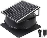 OmniPV Solar Attic Fan Plus 14" 1750 CFM, 110V Adapter, Cool Up to 3000 sq. ft., Ideal for Home, Greenhouse, Garage, RV, Shop, Low Noise