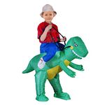 AOGU Inflatable Dinosaur Riding T-REX Costume Halloween Costume for Child Inflatable Dinosaur Cosplay (Child)